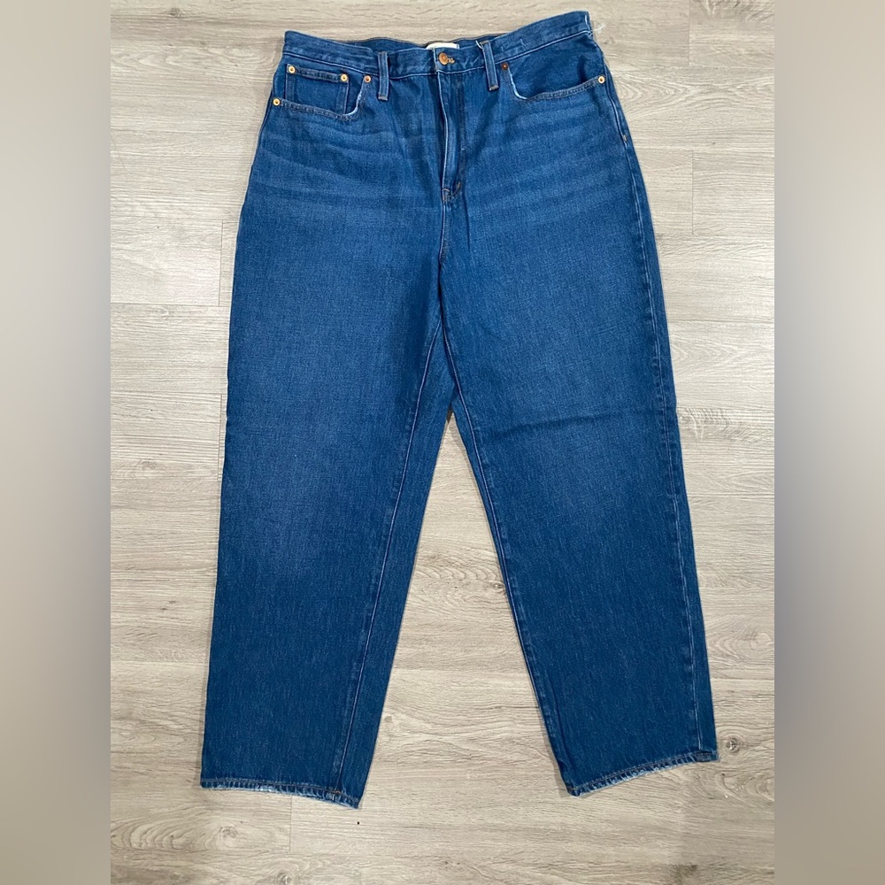 Madewell‎ Baggy Straight Classic Blue Women's Jeans 32 - Picture 2 of 9